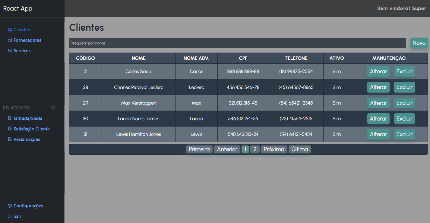 Print Screen Sistema ERP